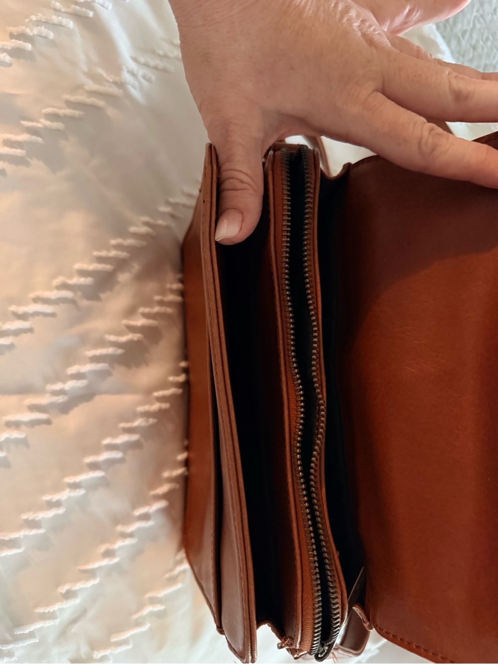 Matt & Nat Cognac Orange Vegan Crossbody Bag - Picture 5 of 10